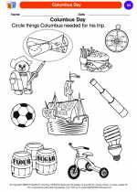 Social Studies - Kindergarten - Worksheet: Columbus Day