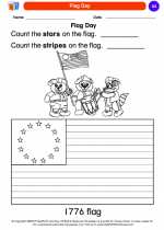 Social Studies - Kindergarten - Worksheet: Flag Day