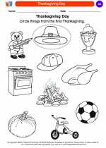 Social Studies - Kindergarten - Worksheet: Thanksgiving Day