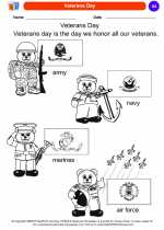 Social Studies - Kindergarten - Worksheet: Veterans Day