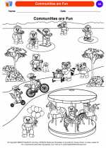 Social Studies - Kindergarten - Worksheet: Communities are Fun