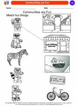 Social Studies - Kindergarten - Worksheet: Communities are Fun