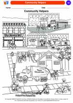 Social Studies - Kindergarten - Worksheet: Community Helpers