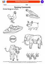 Social Studies - Kindergarten - Worksheet: Farming Community