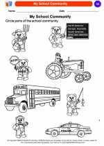 Social Studies - Kindergarten - Worksheet: My School Community