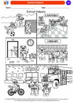 Social Studies - Kindergarten - Worksheet: School Helpers