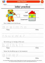 English Language Arts - Kindergarten - Worksheet: Letter Practice