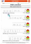English Language Arts - Kindergarten - Worksheet: Letter Practice