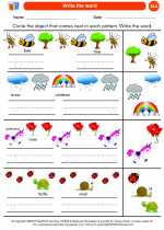 English Language Arts - Kindergarten - Worksheet: Write the word