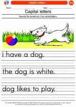 English Language Arts - Kindergarten - Worksheet: Capital Letters