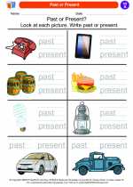 past or present social studies worksheets and study guides first grade