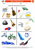 English Language Arts - Kindergarten - Worksheet: Same & Different Sounds