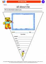 Social Studies - Kindergarten - Worksheet: All About Me