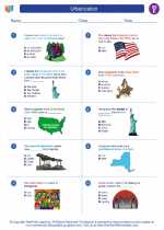 Social Studies - Fifth Grade - Worksheet: Urbanization