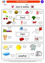 Social Studies - Kindergarten - Worksheet: Likes and Dislikes