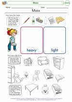 Mathematics - First Grade - Worksheet: Mass