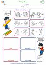 Mathematics - First Grade - Worksheet: Telling Time