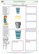 Mathematics - Kindergarten - Worksheet: Volume and Capacity