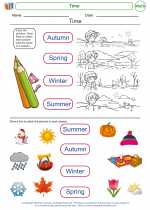 Mathematics - First Grade - Worksheet: Time