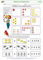 Mathematics - Kindergarten - Worksheet: Addition and Subtraction