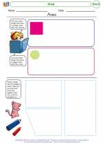 Mathematics - Kindergarten - Worksheet: Area