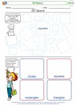 Mathematics - First Grade - Worksheet: 2D Space