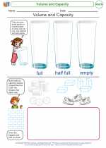 Mathematics - Kindergarten - Worksheet: Volume and Capacity