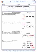 Mathematics - Fifth Grade - Vocabulary: Exponential & Scientific Notation