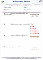Mathematics - Fifth Grade - Vocabulary: Whole Numbers to Millions