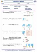 Mathematics - Fifth Grade - Vocabulary: Equivalent Fractions