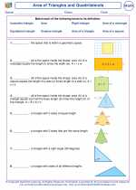 Mathematics - Sixth Grade - Vocabulary: Area of Triangles and Quadrilaterals