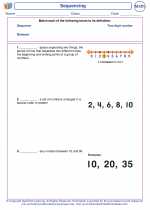 Mathematics - Second Grade - Vocabulary: Sequencing
