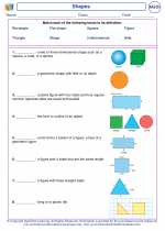 Shapes. Mathematics Worksheets and Study Guides First Grade.