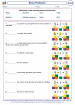 Mathematics - First Grade - Vocabulary: Story Problems