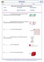 Decimals. Mathematics Worksheets and Study Guides Fourth Grade.