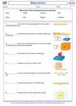 Mathematics - Second Grade - Vocabulary: Measurement