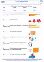 comparing objects mathematics worksheets and study guides second grade