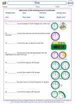 Mathematics - Second Grade - Vocabulary: Time