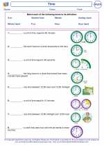 Mathematics - Second Grade - Vocabulary: Time