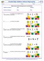 Mathematics - Second Grade - Vocabulary: Double Digit Addition without Regrouping