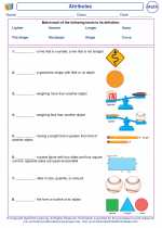 Mathematics - First Grade - Vocabulary: Attributes