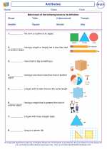 Mathematics - First Grade - Vocabulary: Attributes