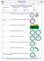 Mathematics - First Grade - Vocabulary: Telling Time