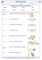 Mathematics - First Grade - Vocabulary: Relative Position