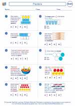 Fractions. Third Grade Mathematics Worksheets and Answer Keys, Study