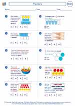 Mathematics - Third Grade - Worksheet: Fractions
