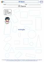 Mathematics - First Grade - Worksheet: 2D Space