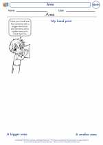 Mathematics - First Grade - Worksheet: Area