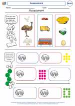 Mathematics - Kindergarten - Worksheet: Assessment