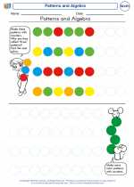 Mathematics - Kindergarten - Worksheet: Patterns and Algebra